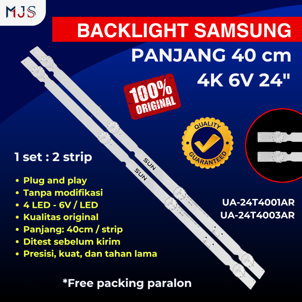 BACKLIGHT TV LED SAMSUNG 4K 6V 24 INCH 40cm / UA-24T4001AR UA-24T4003AR