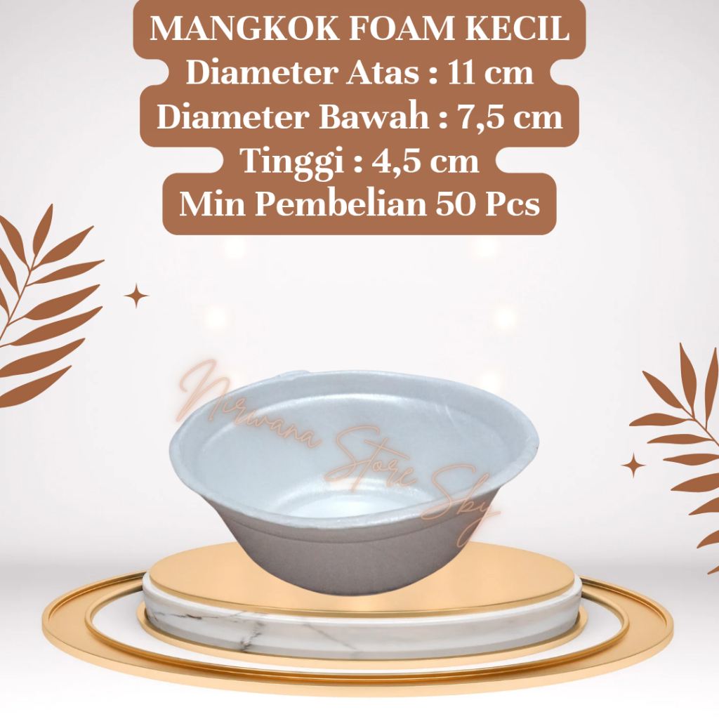 (50 PCS) Mangkok Foam Kecil 11cm / Mangkuk Gabus