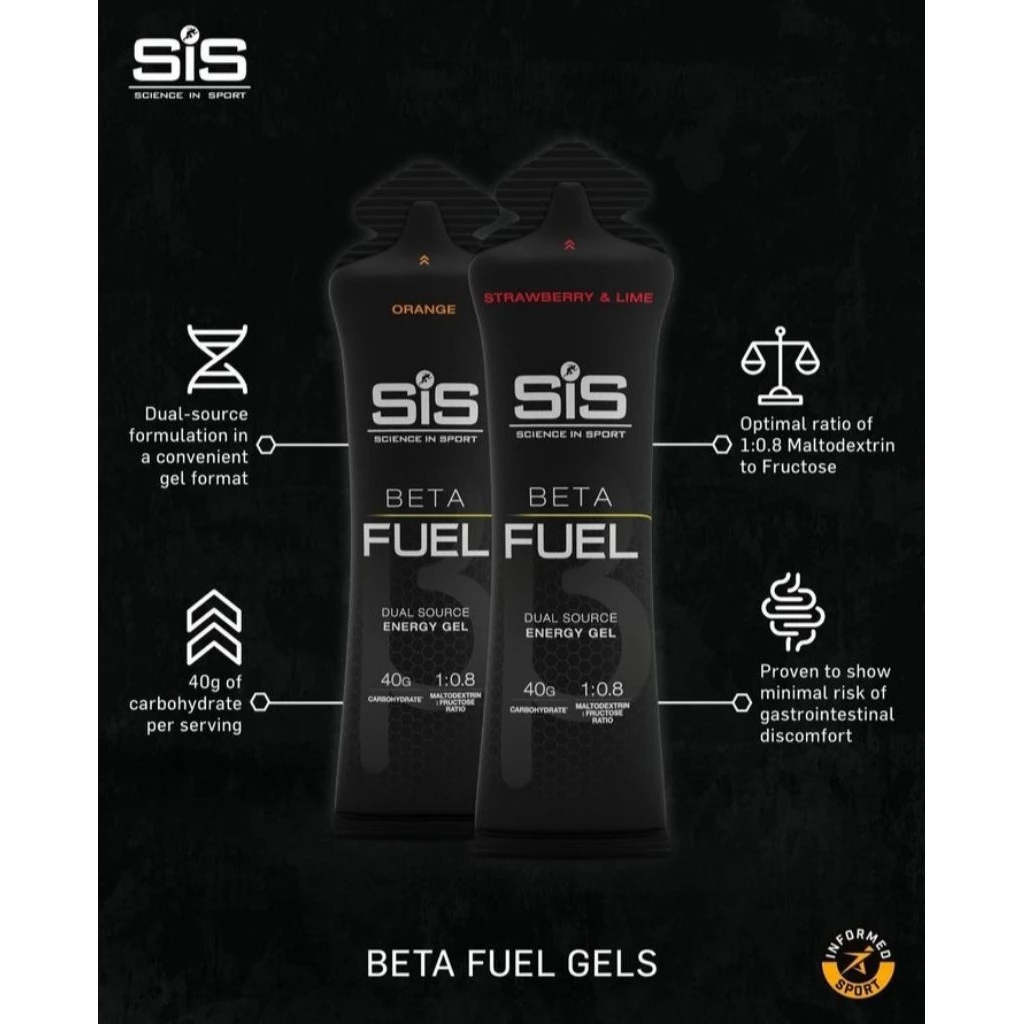 

SIS Beta fuel energy gel 60ml | Isotonic Lari Marathon Sepeda