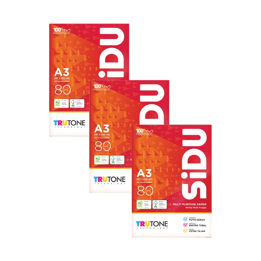 

Kertas HVS SIDU A3 80g ( RIM )