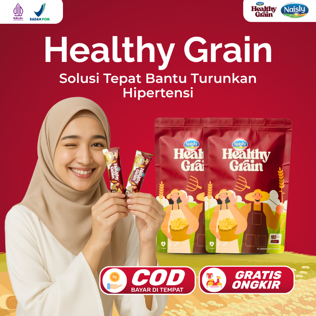 

Minuman Oat HealthyGrain 2 Pouch - Bantu Menstabilkan Tekanan darah dan Penuhi Nutrisi Harian