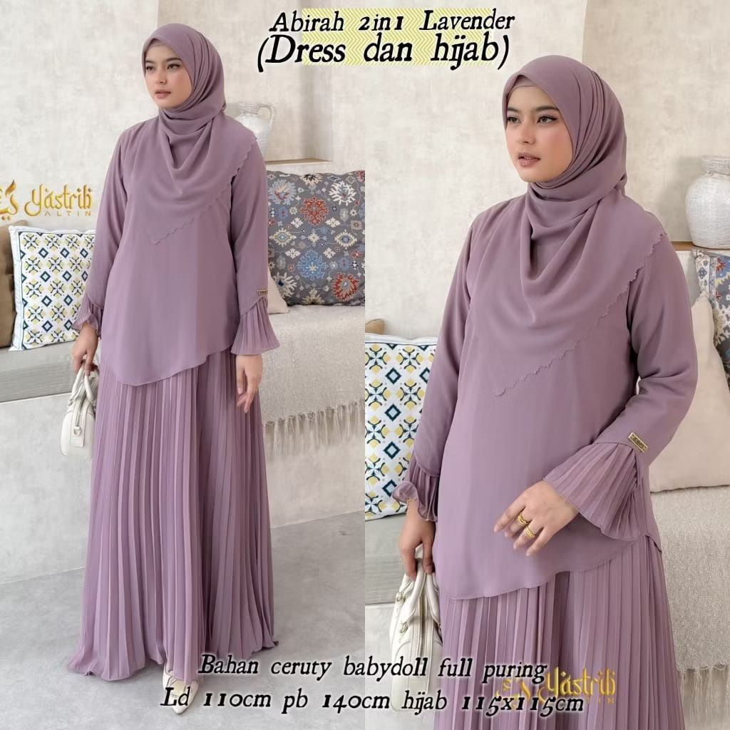 Kayla Dress /Abirah  Set 2in1/Set gamis 2in1 terlaris
