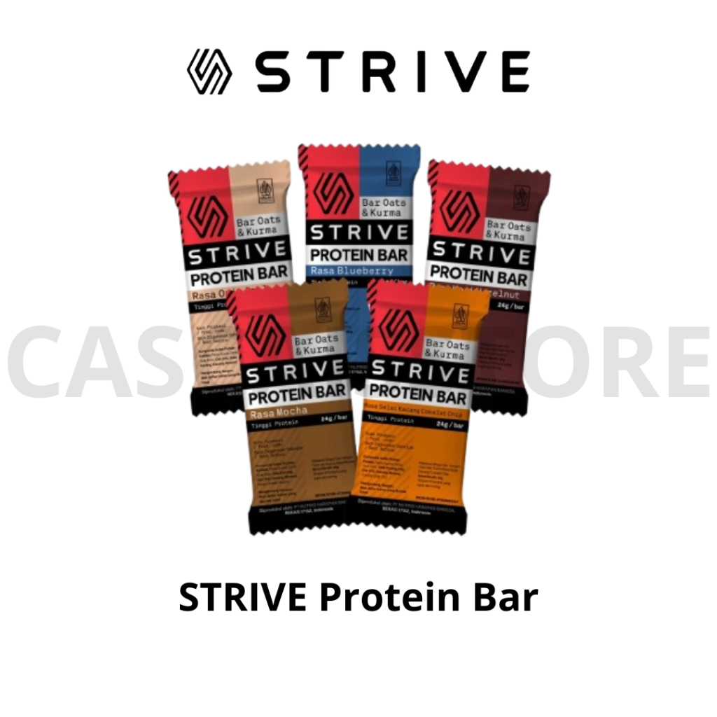 

Strive Protein Bar 1 Box Isi 5 Snack Sehat Cemilan Olahraga Lari Renang Bersepeda Aktivitas Otot