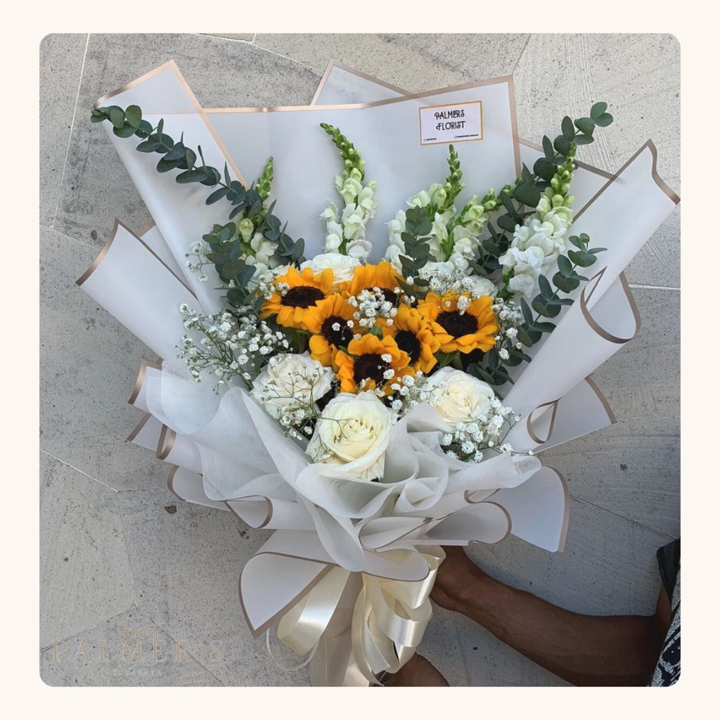 

[PALMERS] Sunflower Mixed Rose Bouquet | Buket Bunga Matahari Segar Surabaya