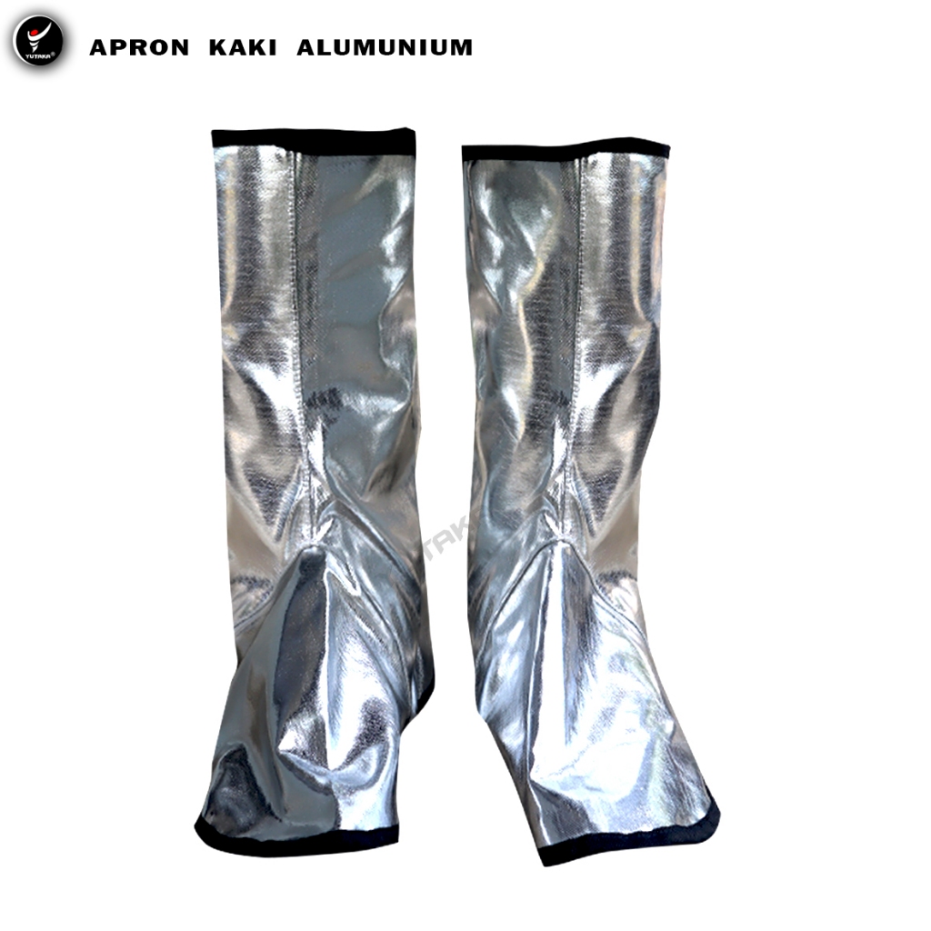 Apron Kaki Alumunium/Apron Las Kaki/Pelindung Kaki Aluminium Foil Heat Insulation/YUTAKA Pelindung K