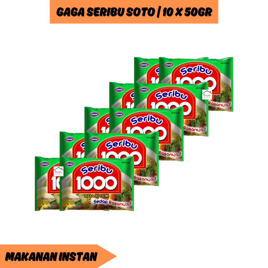 

10PCS Gaga Seribu Kuah Soto Mi Mie Instan Hemat