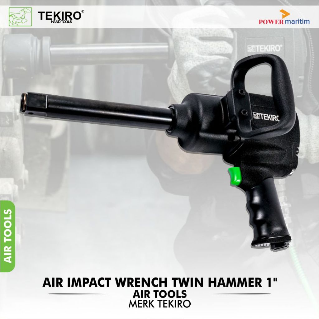 Tekiro Alat Pembuka Baut Tenaga Angin Twin Hammer Air Impact Wrench Twin Hammer AI1728