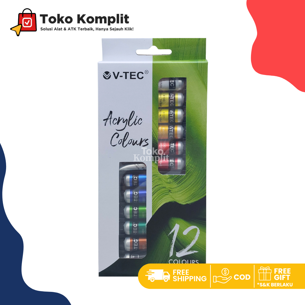 

Komplit - Acrylic Colours / Cat Akrilik V-TEC 6ML 12W-612/A