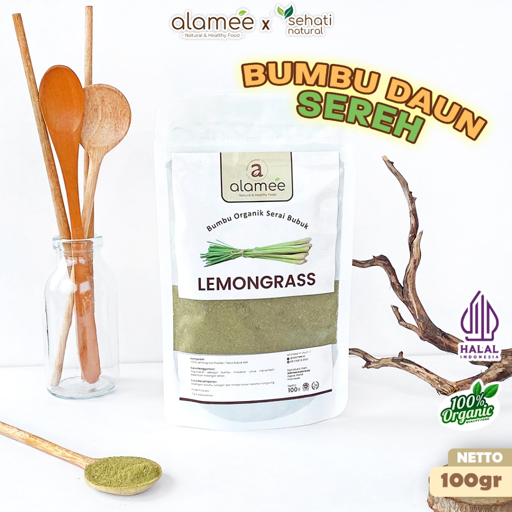 

ALAMEE Sereh Bubuk Lemongrass Seasoning Powder Bumbu Dapur Organik Serai Murni Tanpa Campuran 100g