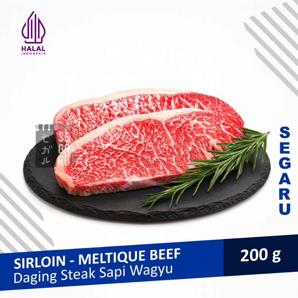 

Sirloin Steak Wagyu Meltique Premium | Striploin Beef Steak Meltik 200 gram