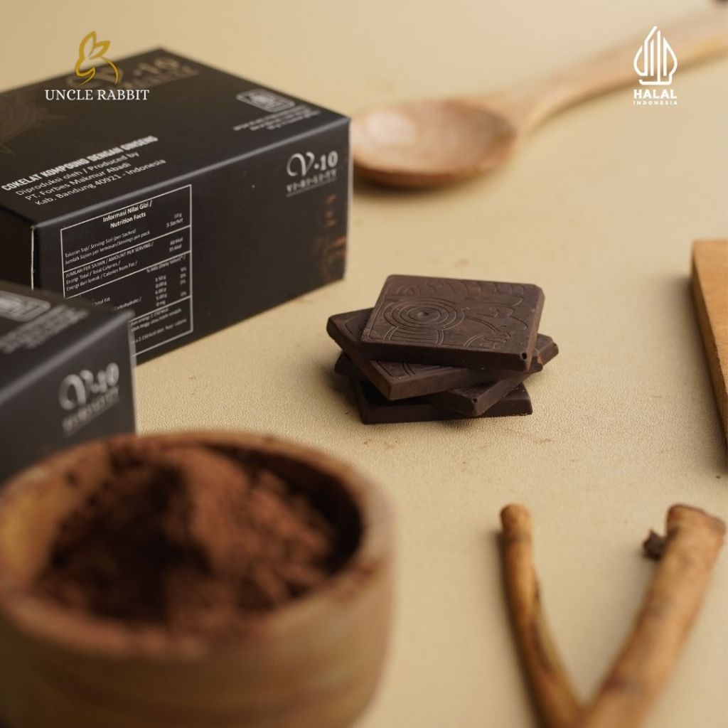 

3 BOX Coklat Ginseng Vten Chocolate V10 Original - UncleRabbit