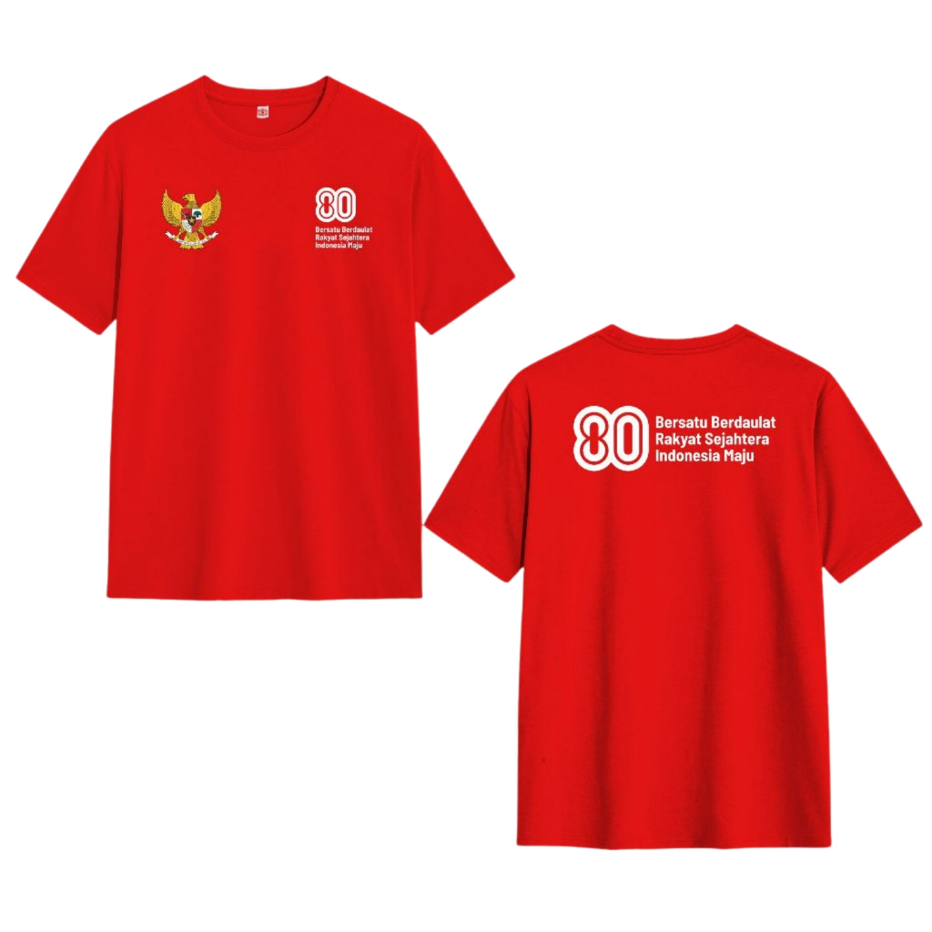 kaos hut ri 80 th indonesia / baju distro hut ri ke 80 indonesia