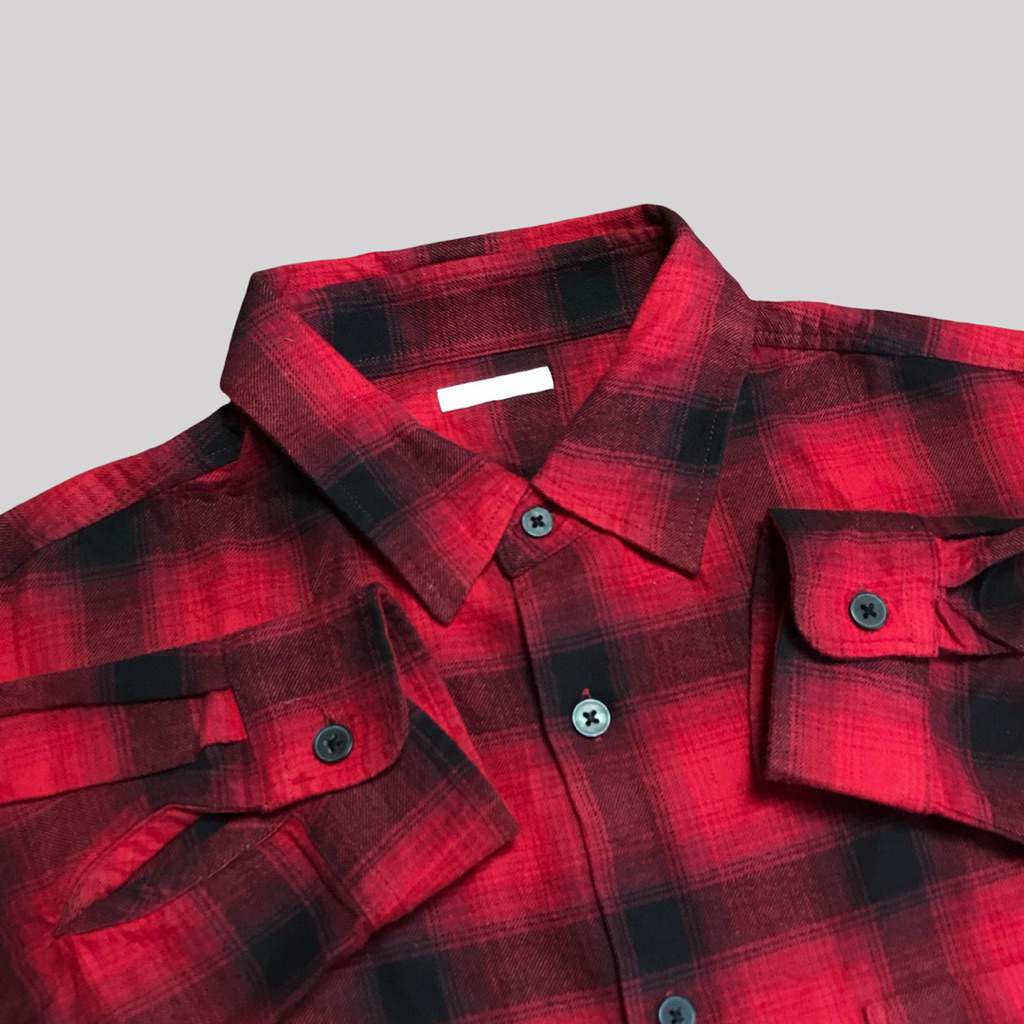 Kemeja Flannel Veterano GU 4Pocket Merah - S (5)