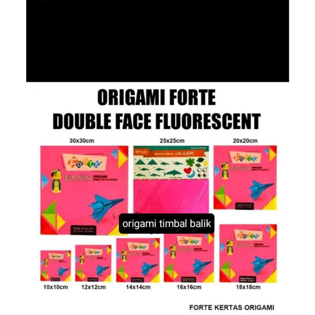 

(1 Bungkus) Origami Double Side Forte 18x18cm / Kertas Lipat Dua Sisi Forte 18x18cm