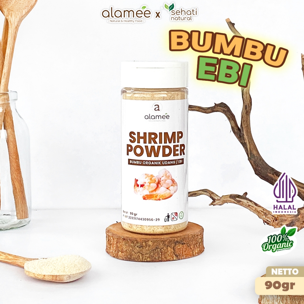 

ALAMEE Bubuk Ebi Halus Kering Udang Bumbu Dapur Organik Shrimp Powder Tabur 90gr SEHATI