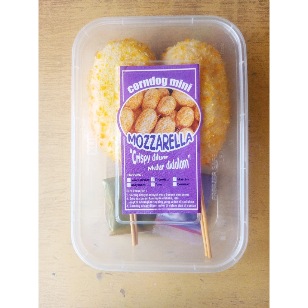

Corndog Mozarella Mini Frozen Isi 2 Pcs
