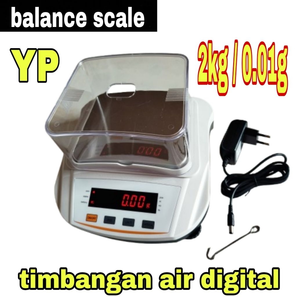 timbangan digital 2kg 2000gr 0.01g timbangan emas air digital 2kg