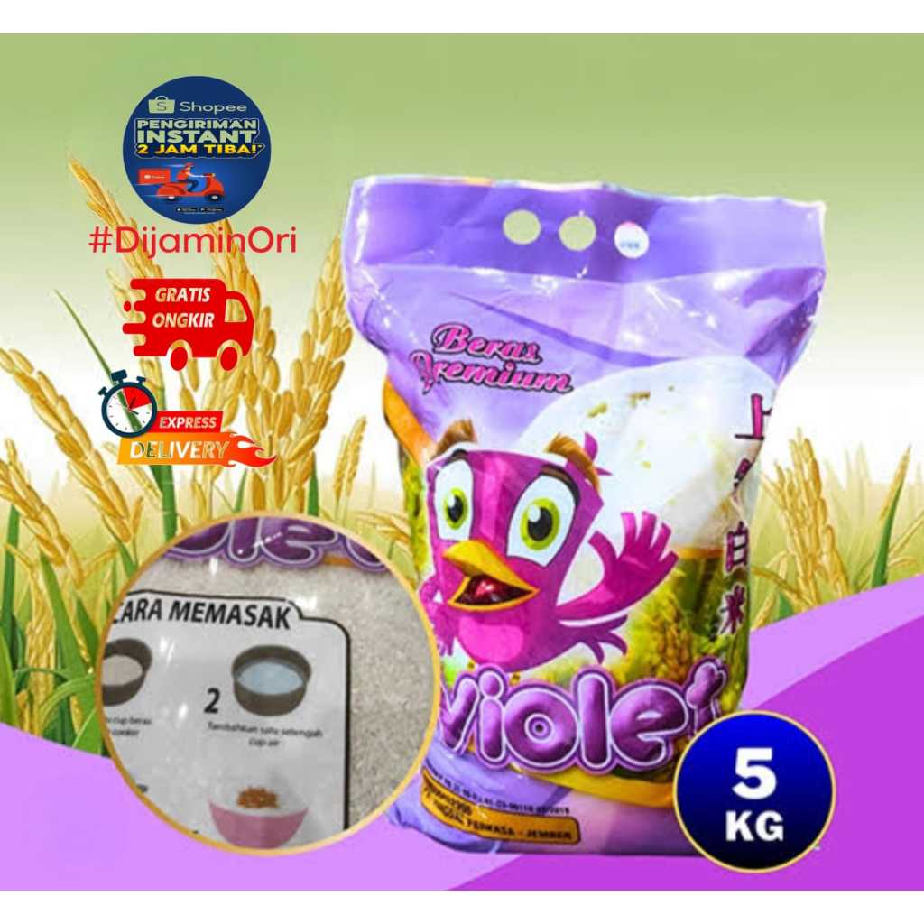 

Beras Premium Punel VIOLET kemasan 5kg isi 4PCS (LANGSUNG KIRIM)