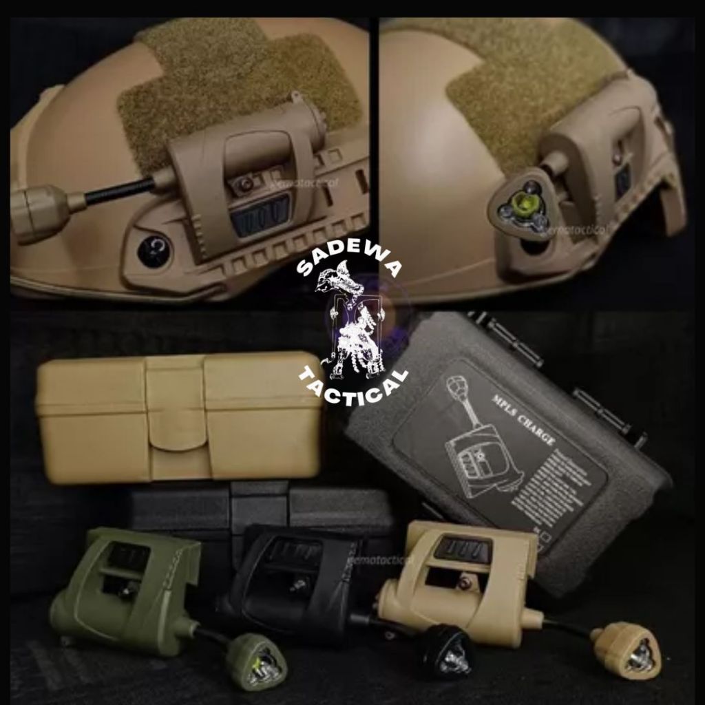 MPLS Charge Pro Helmet Light Flashlight Senter Helm Tactical Aksesoris Accessories Safety Industrial