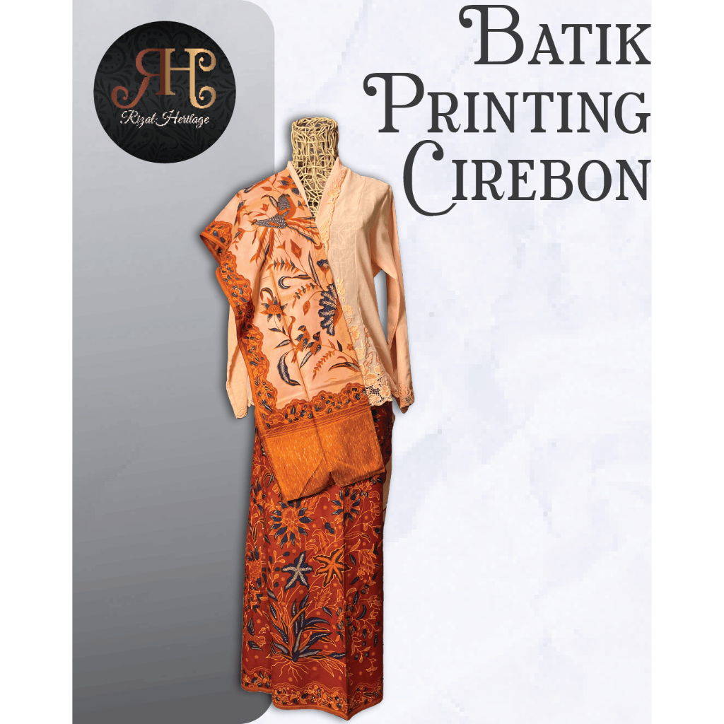 Batik Cirebon Setelan Sarung dan Selendang, Setelan Batik, Batik Setelan