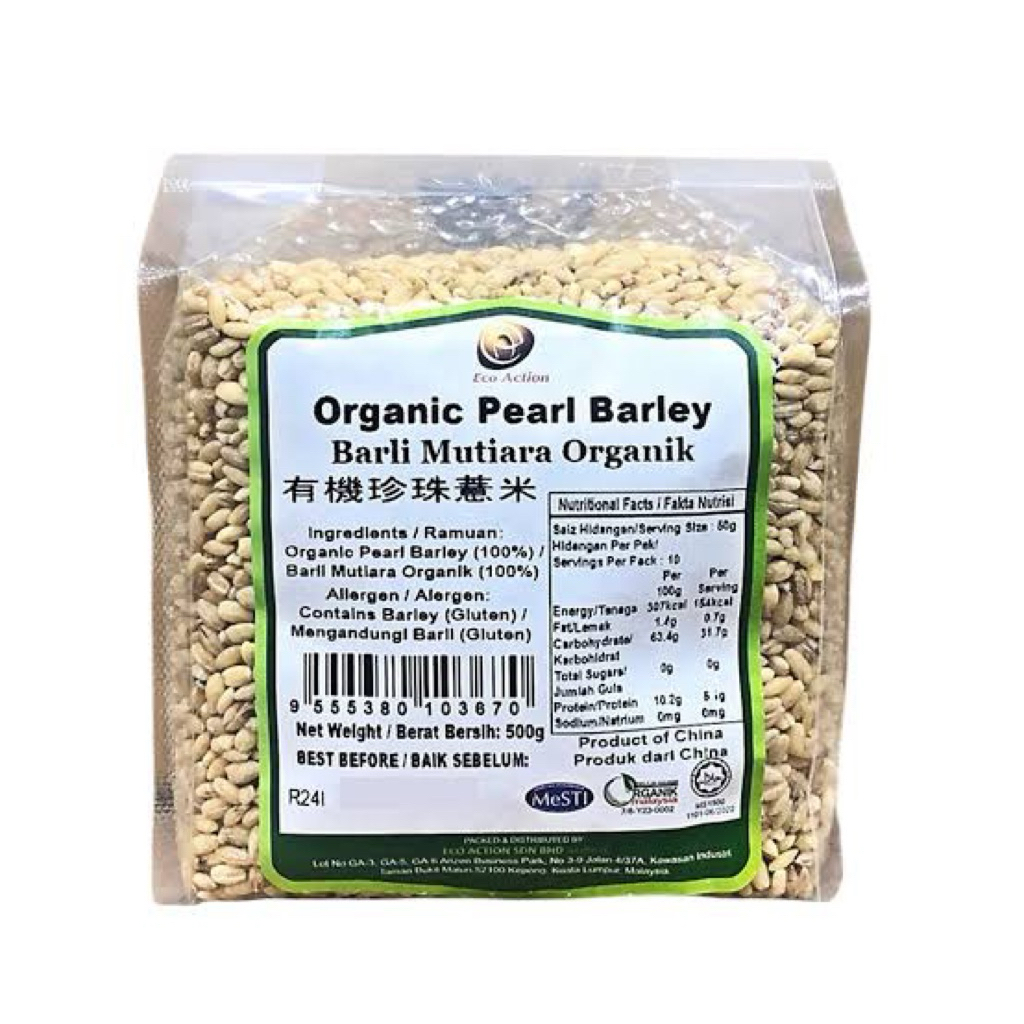 

Organic Pearl Barley 500g