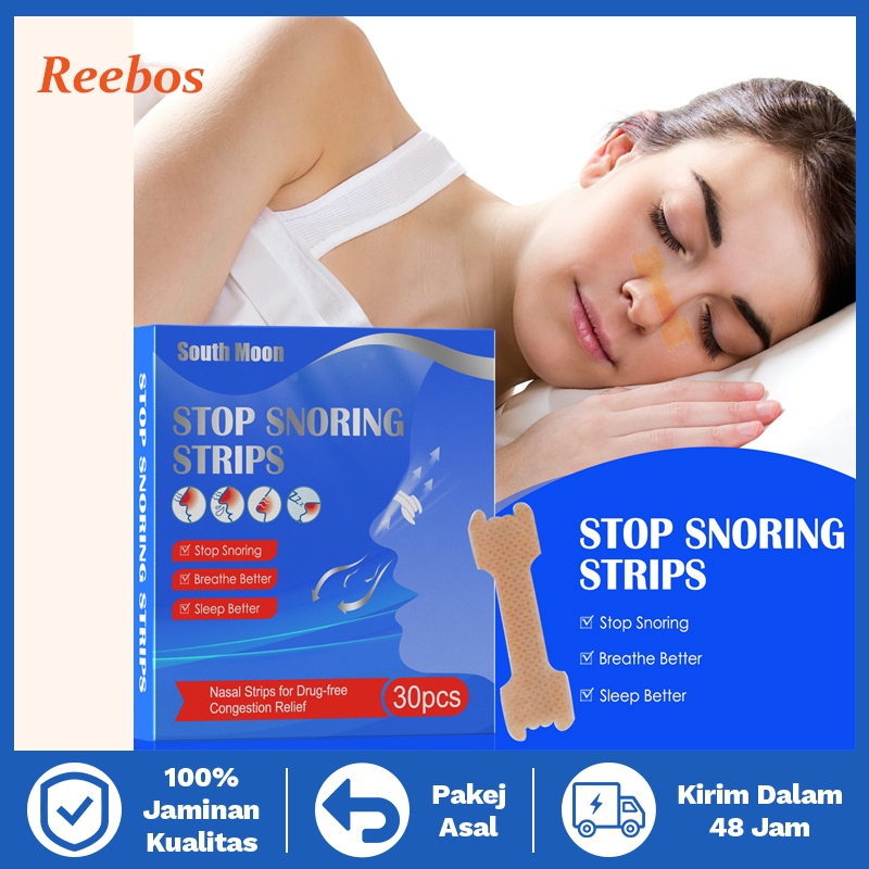 Reebos Nasal Strips Untuk Hidung Tersumbat 30pcs Nasal Strip Breathe Right Nasal Strip Plaster Hidun