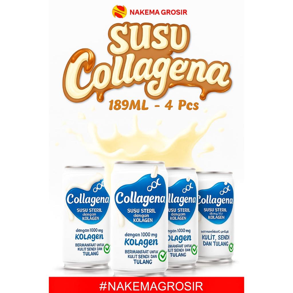 

SUSU COLLAGENA PAKET HEMAT 4 PCS - SUSU SEHAT UNTUK TUBUH 189ML