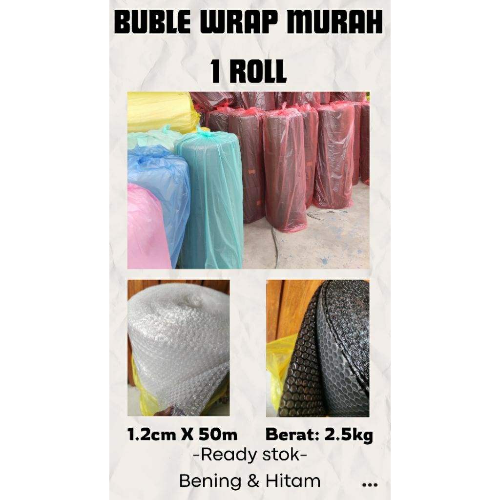 

Packing Bublé wrap - 1 roll - 1.2cm x 50m - 2.5kg