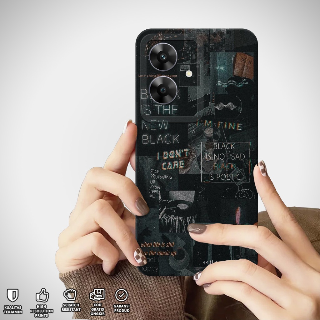 Case Realme Note 60 Realme Note 60X - Casing Hp Realme Note 60 Note 60X Fashion Case Aesthetic - Sil