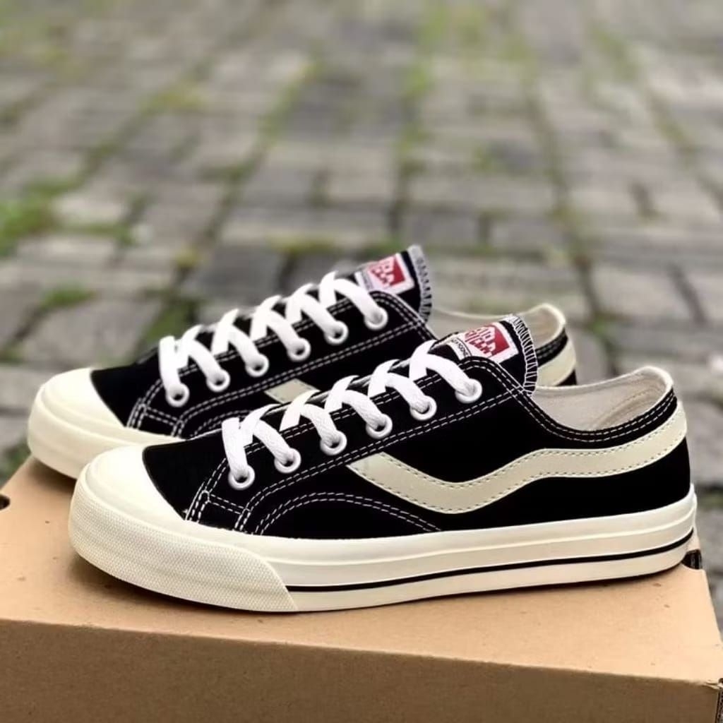 Ventela Public Low Black Natural[PREMIUM QUALITY]Sepatu Sekolah,Sepatu pria,Sepatu Wanita,Sepatu ker