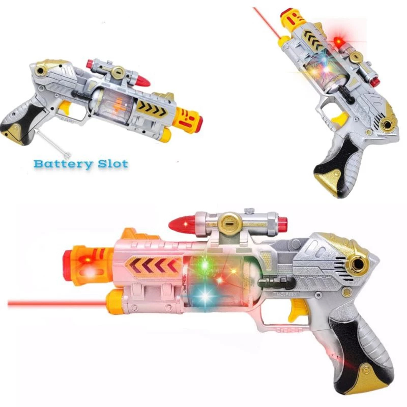 Mainan anak pistol baterai PISTOL LASER ADA LAMPU DAN BUNYI