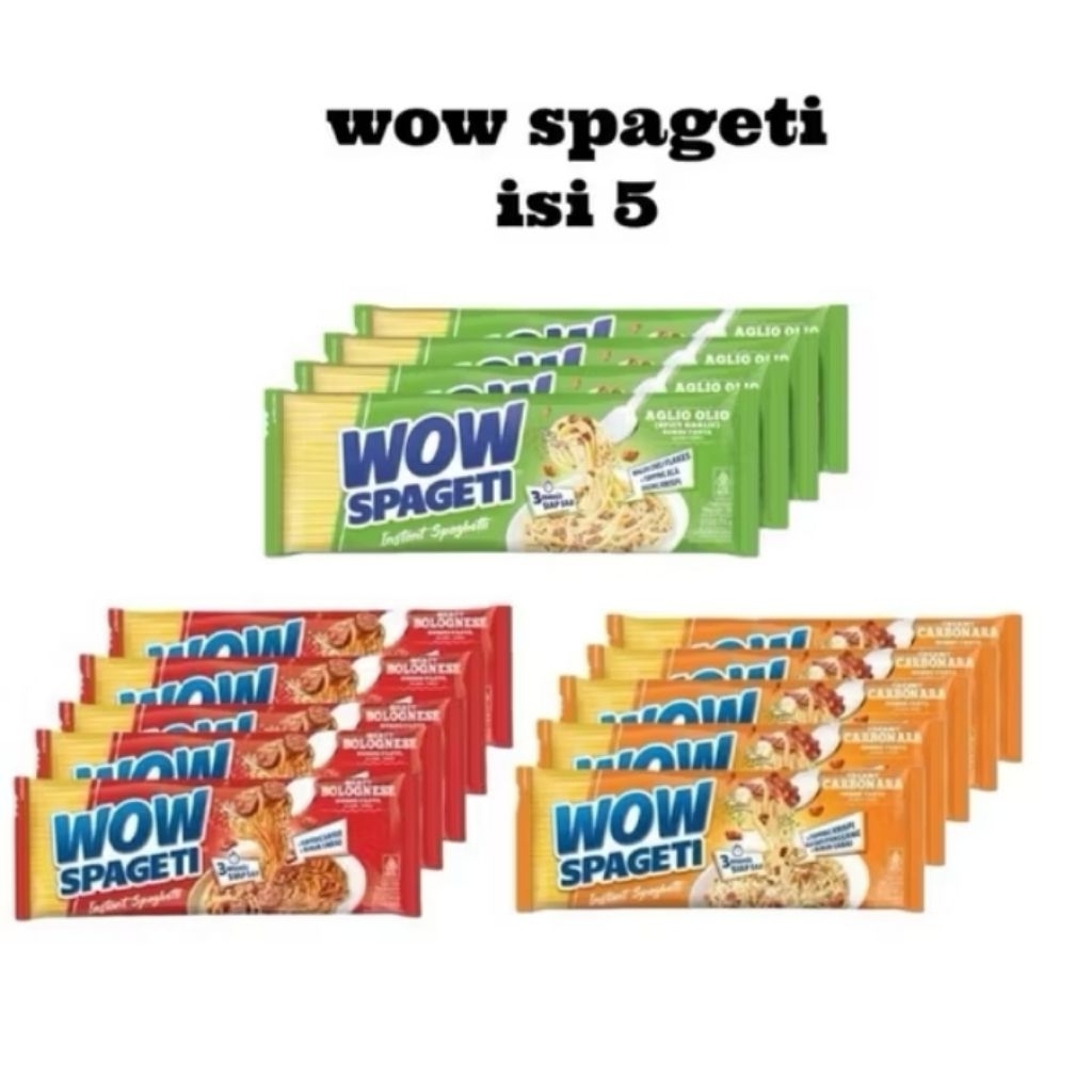 

WOW Spageti Instan All Varian x 5 pcs