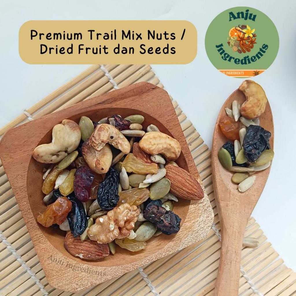 

Premium trail mix nuts 250gram / dried fruit dan seeds