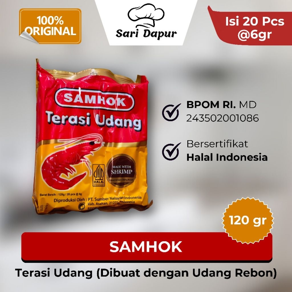 

SAMHOK Terasi Udang 120gr (20 Pcs x 6gr)