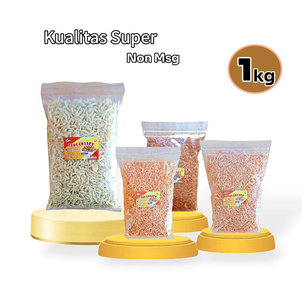 

Teri Crispy SINTAMEL 1kg kualitas Super - Teri Krispi Non Msg & Non Pengawet | Teri Nasi Medan Crispy - Teri krispi lauk mpasi - teri krispi cemilan sehat teri crispy kenduy-Teri medan-teri oven-teri jepang- shirasu tei crispy- rufani kenduy crispy-