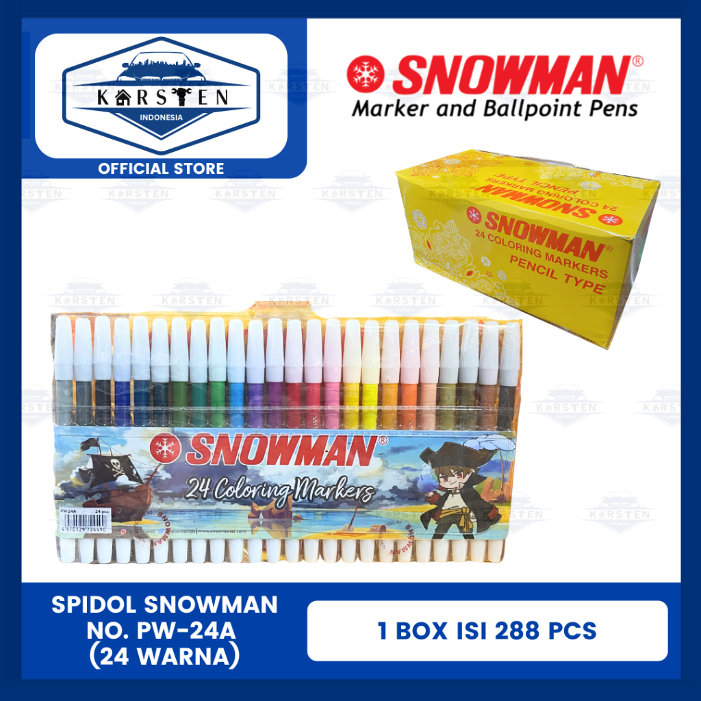 

Marker | Spidol Kecil Snowman PW-24A (24 Warna)