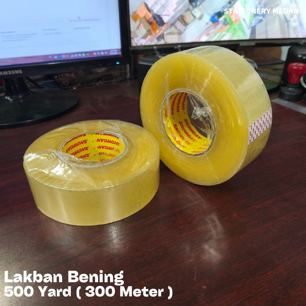 Lakban Bening 500 Yard 300 Meter x 48 mm ( 1 Pcs )