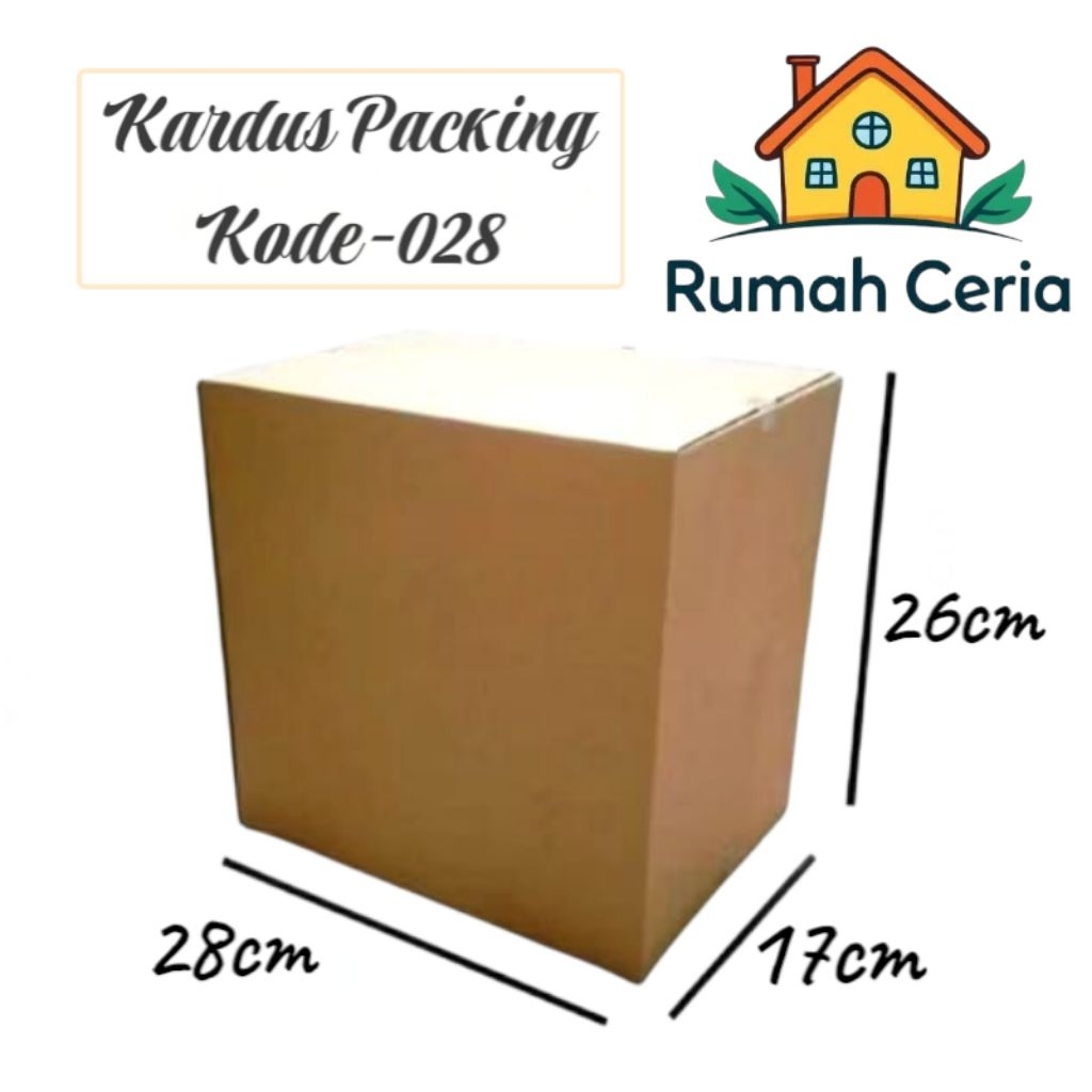 

RC Kardus Packing Kode 028 ukuran 26 x 28 x17