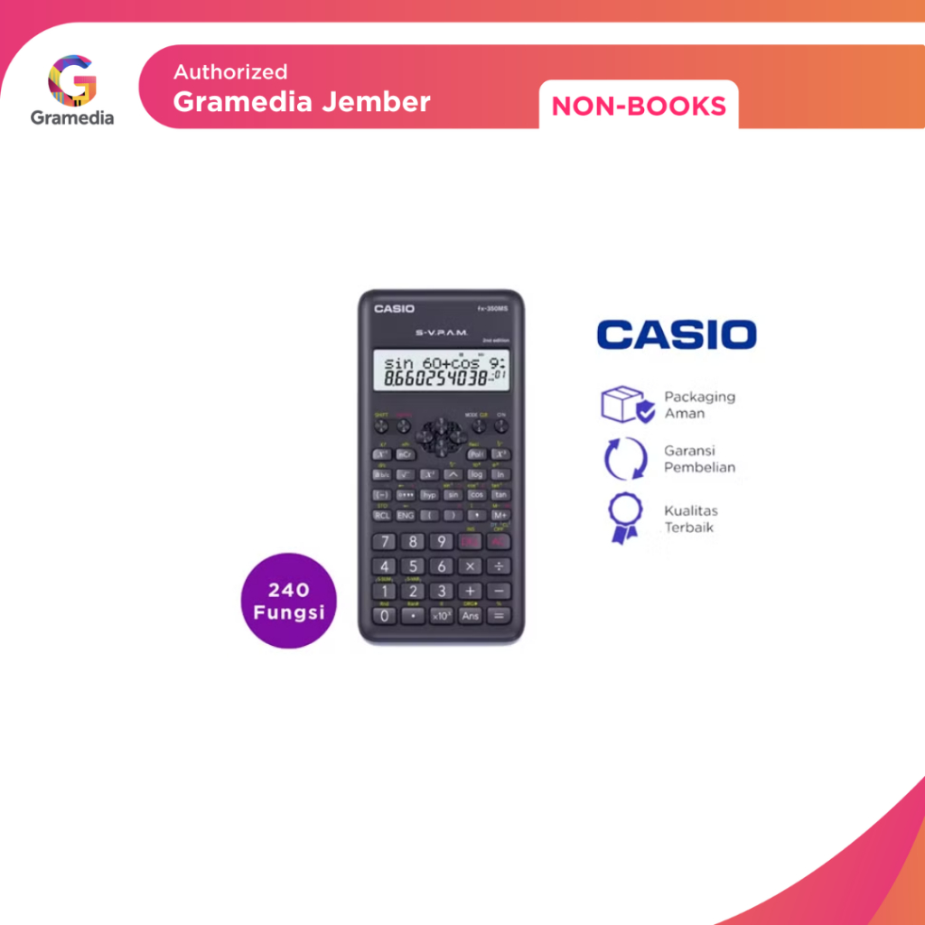 

Calculator Casio Cal Scientific Fx-350Ms, 240 Fungsi - Gramedia Jember