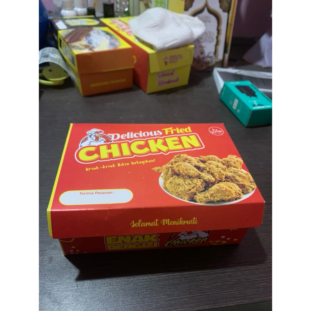 

@100lembar Kemasan Chicken/Box Chicken/Kotak Chicken/Fried Chicken uk 15x10x6cm