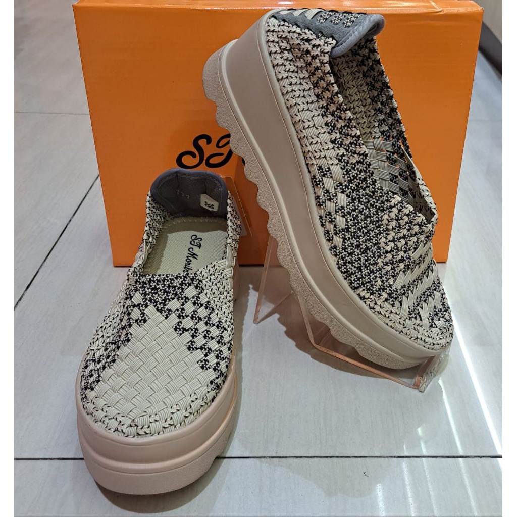 Sepatu Wanita Wedges Rajut St Moritz