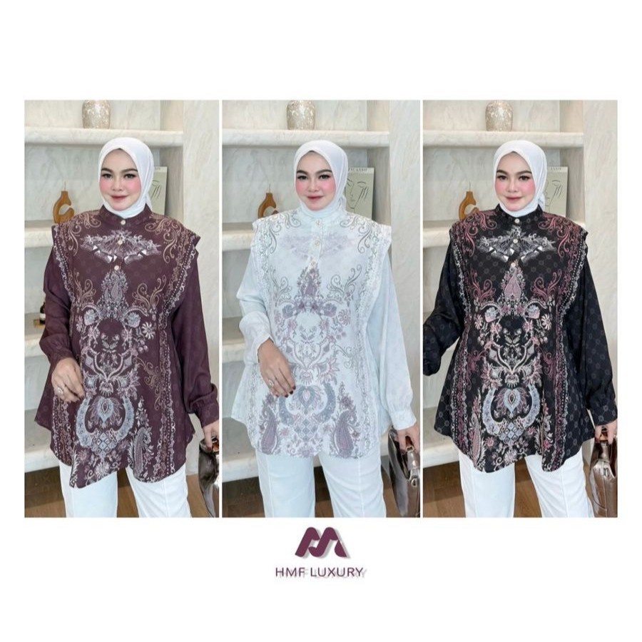 LuxuryFashion READT KEMEJA WANITA ARUNIKA SHIRT BY HMF LUXURY BEST SELLER