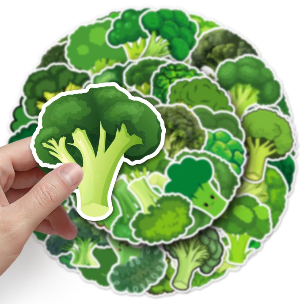 

[50 Pcs] DECO STICKER | STICKER DIY | JURNAL AESTHETIC [DS-122] BROKOLI FRUITS BUAH-BUAHAN SAYURAN Sticker Koper, HP Laptop Tumbler Komputer