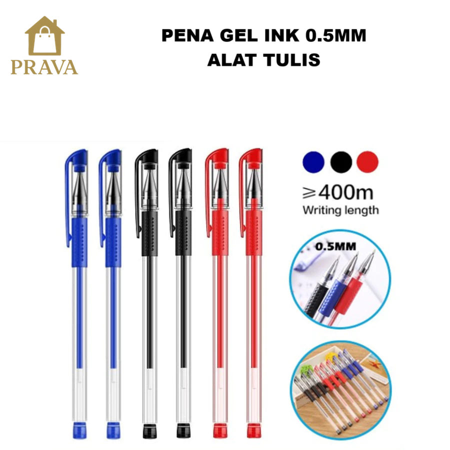 

PRAVA PULPEN / PENA GEL 0,5MM BERKUALITAS, MURAH, ANTI MACET DAN AWET