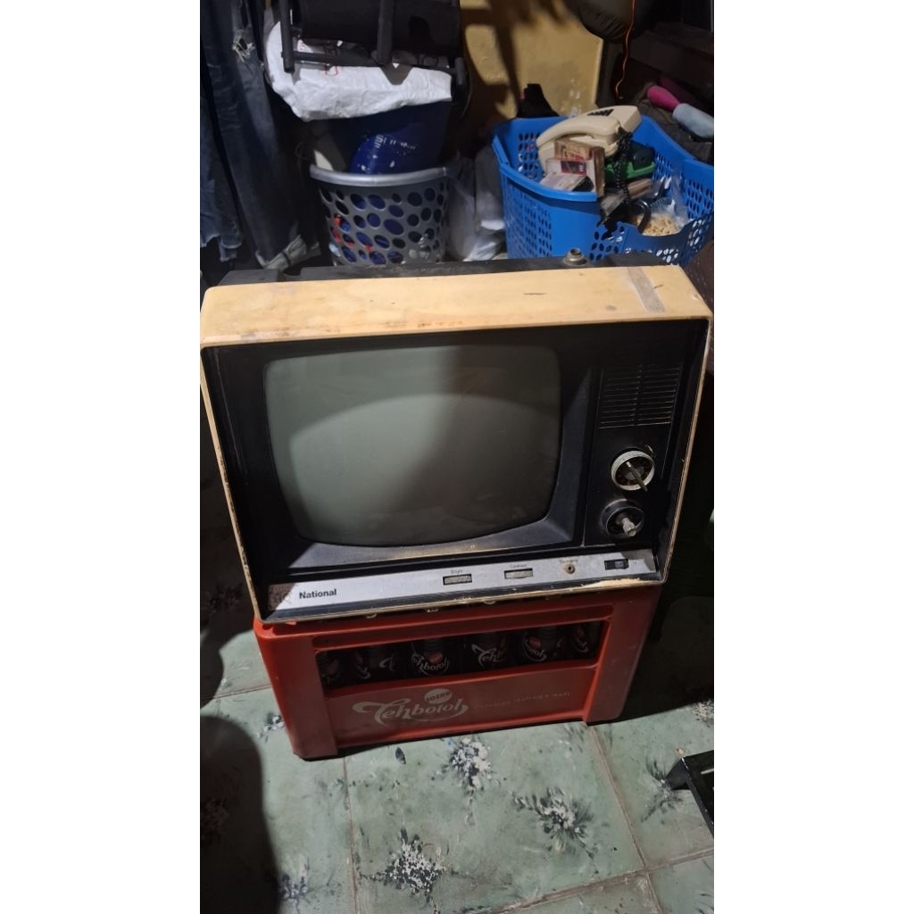 Tv national jadul antik vintage display lawas kuno mati 475rb anggap mati