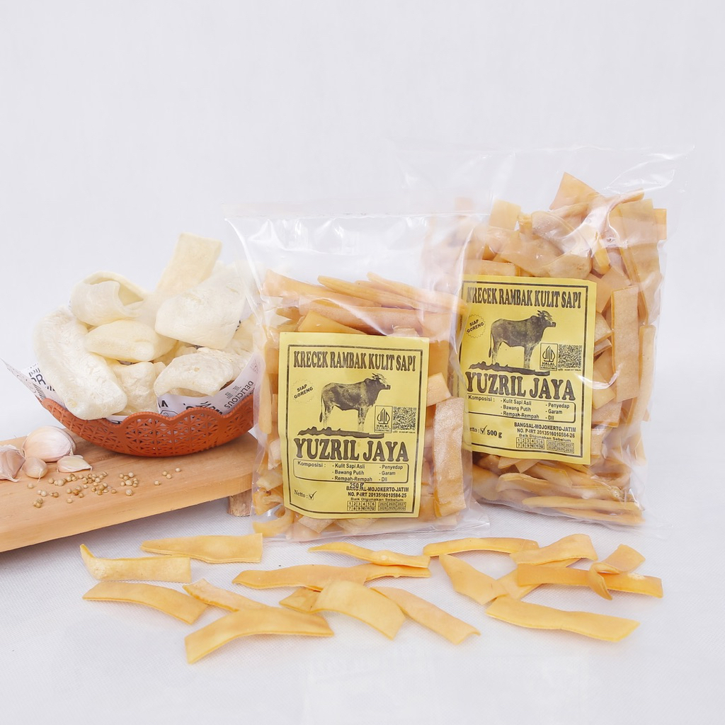 

Krecek rambak kulit sapi bentuk varian stik lebar gurih mekar maksimal “YUZRIL JAYA”