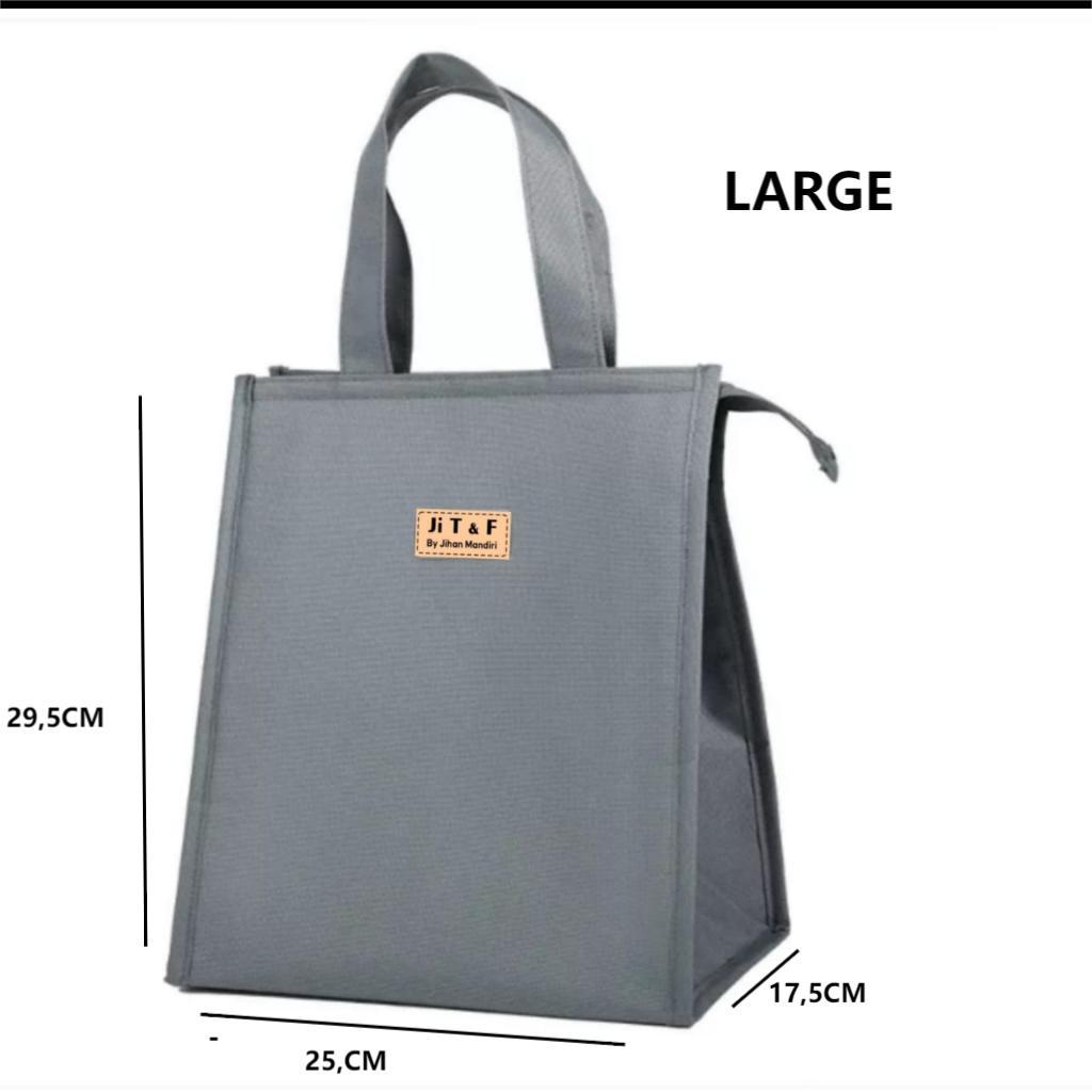 BISA COD J,T,F Tas bekal/lunch bag makan siang sekolah/kuliah/kerja/kantor/traveling food bag foil