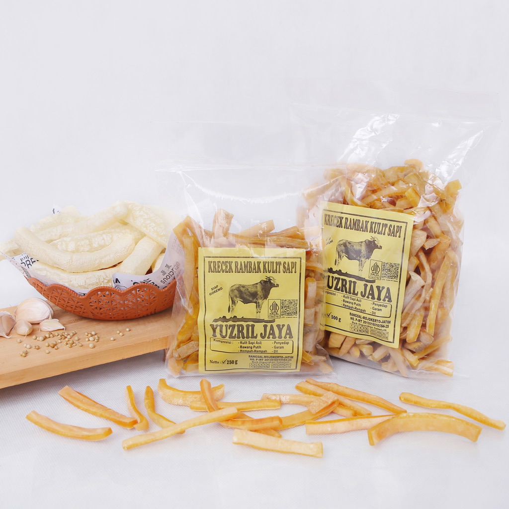 

Krecek rambak kulit sapi bentuk varian stik mie gurih mekar maksimal “YUZRIL JAYA”