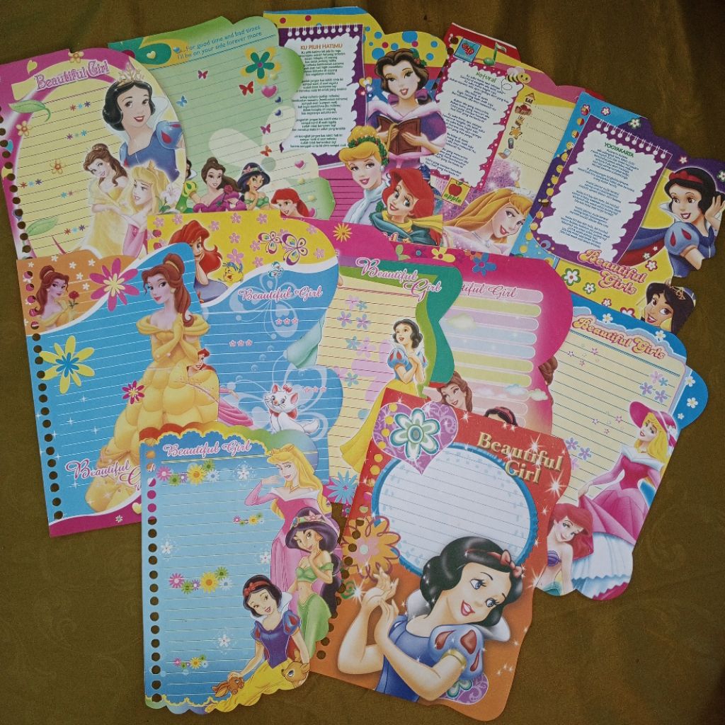 

[MINIMAL ORDER 5 LEMBAR - VOLUME 3] PRINCESS KERTAS BINDER NON HARVEST TIPIS LOOSE LEAF RANDOM LANGKA REFILL KOLEKSI A4 KIKY KARTUN DISNEY ARIEL GIRLS GIRL PRINCELY SNOW WHITE CINDERELLA BELLE JASMINE AURORA RAPUNZELL ORGI
