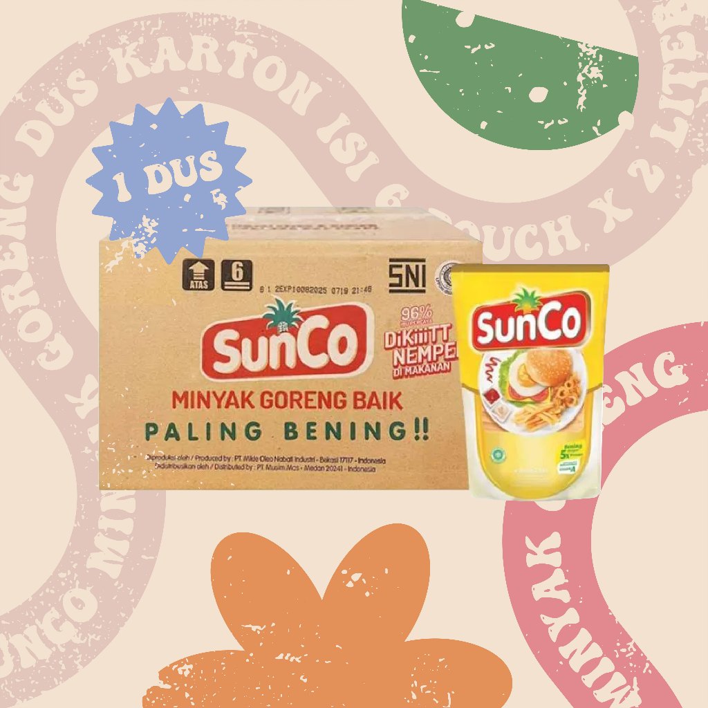 

Sunco Minyak Goreng Dus Karton isi 6 Pouch X 2 Liter